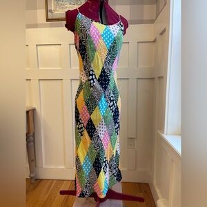 Multicolor Patchwork Sleeveless Dress